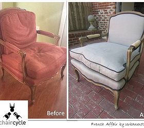 bergere chair make over, chalk paint, painted furniture, reupholster