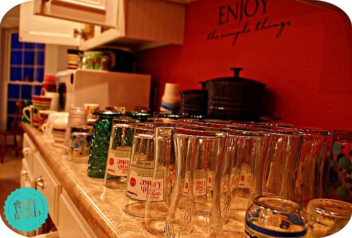 glasses and cups and coffee cups oh my, cleaning tips, kitchen cabinets, A counter top FULL of cups and glasses