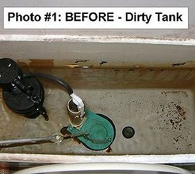 toilets why clean the tank, This is a very dirty Toilet Tank which sends crud down to the toilet bowl
