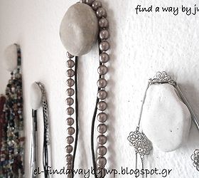 diy pebble hangers for jewelry, organizing