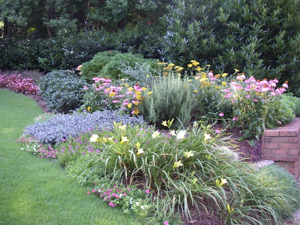 here s an example of how we used perennials to add color and interest to this small, flowers, gardening, landscape, perennial, Front yard perennial garden After Photo