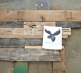reclaimed wood moose head, home decor, pallet, woodworking projects, Started with left over pallet wood