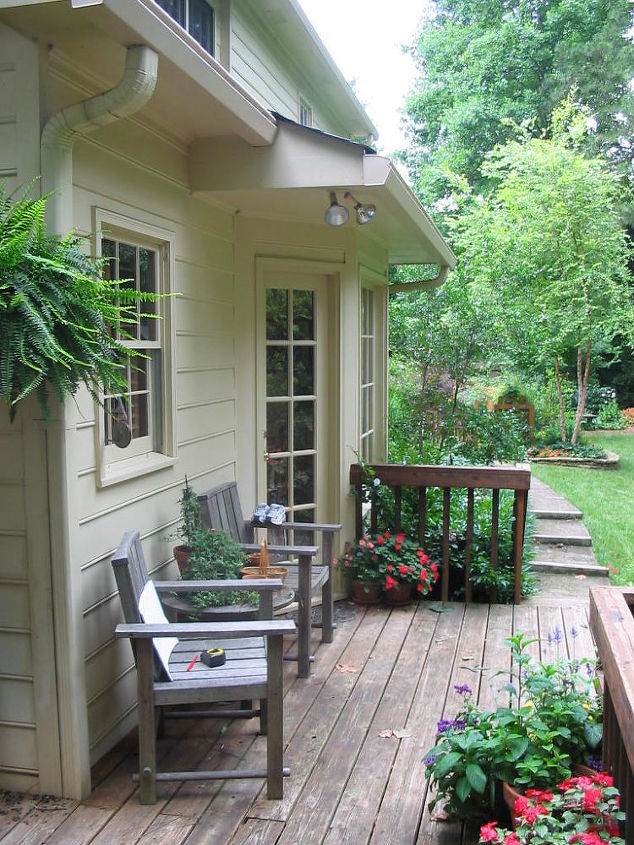 beautiful transition to backyard landscaping, decks, gardening, outdoor living, Before 1