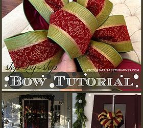 how to make a bow step by step for christmas decorating wreaths, christmas decorations, crafts, seasonal holiday decor, wreaths, Step five wrap your loops with string or floral wire You want to fasten the center tightly Don t forget to leave enough string to fasten the bow to the wreath gift mantel bannister wherever you re putting it