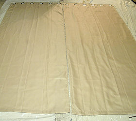 how to stencil curtains learn from my mistakes, crafts, reupholster, window treatments, Here are the panels laid out ready to paint