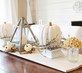 rustic chic fall tablescape and dining room, dining room ideas, home decor, cedar plank table runner