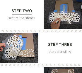 stenciling a picture frame in four easy steps, crafts, painting
