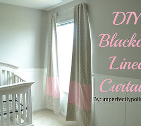 diy blackout curtains with colorblock stripe, crafts, diy, reupholster, window treatments