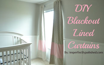 DIY Blackout Curtains with Colorblock Stripe