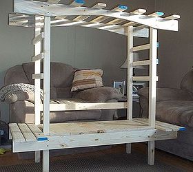 diy kid s garden bench with arbor, diy, woodworking projects, Step 5 Build the Arbor and Attach it to the Bench