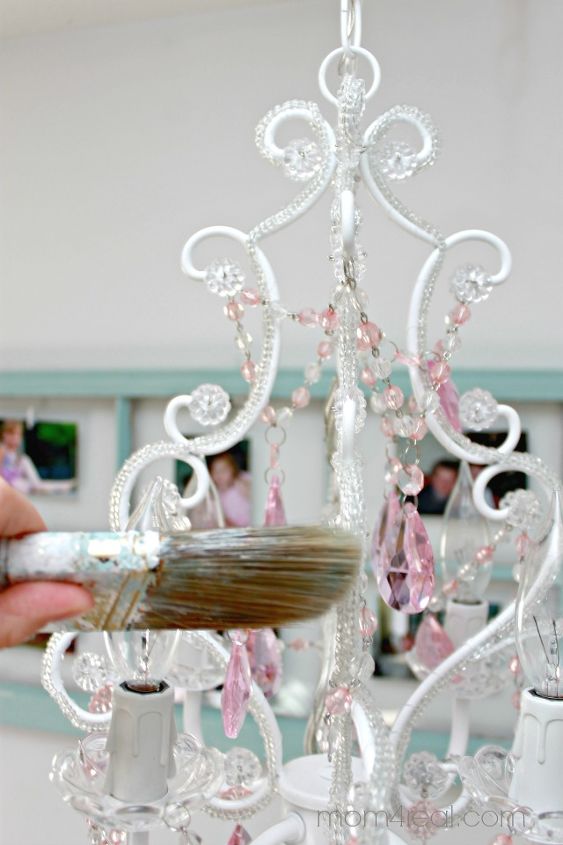 how to clean your chandeliers and light fixtures in minutes, cleaning tips, lighting, Yep a paint brush