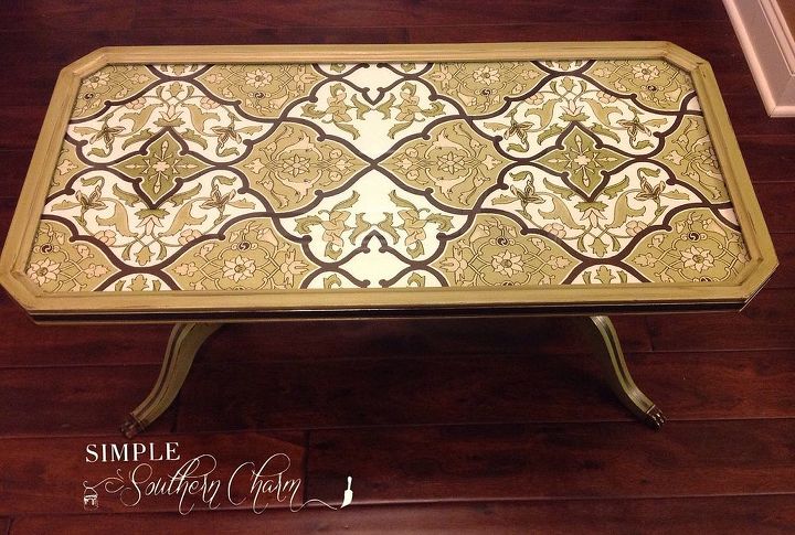 furniture refinishes, painted furniture, Moroccan Coffee Table