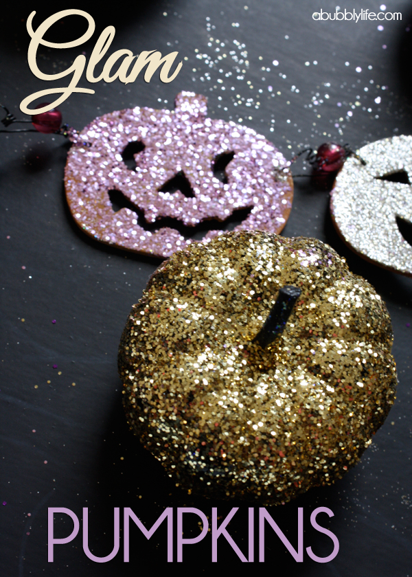 halloween glitter pumpkins, crafts, halloween decorations, seasonal holiday decor, All over glitter