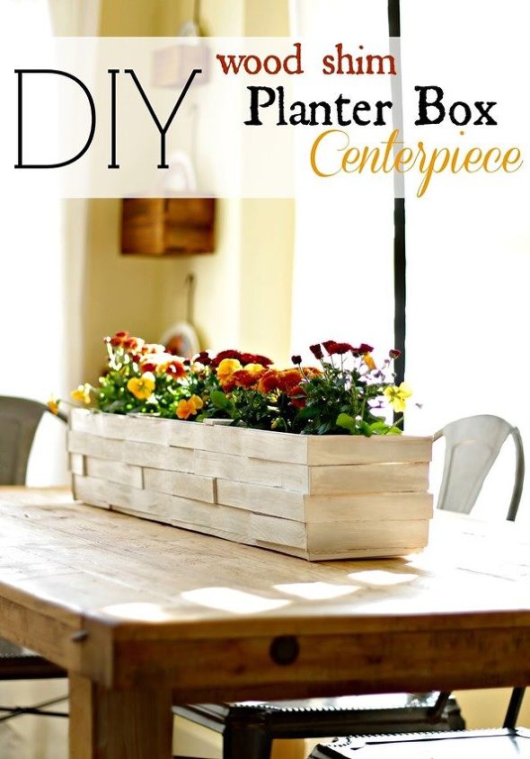 tabletop wood shim planter box, crafts, gardening
