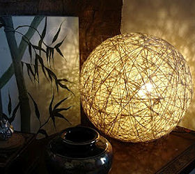 diy hemp string lamp, crafts, electrical, repurposing upcycling