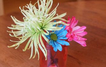 Tinted Mason Jar Flower Vase for Valentine's Day