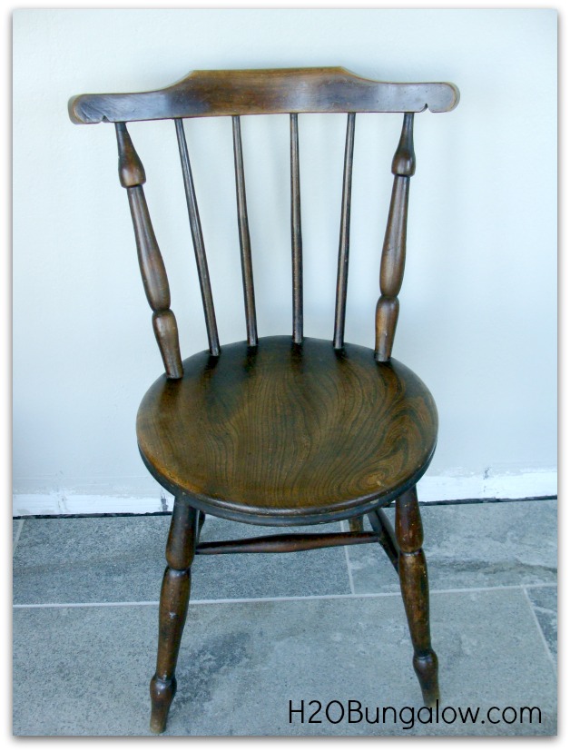 diy striped nautical chair, painted furniture, Start with a plain chair