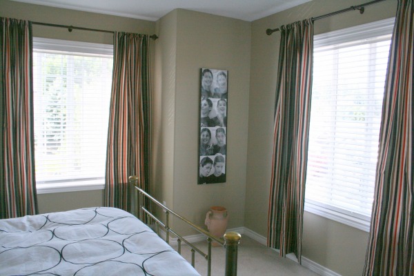 getting rid of vertical blinds with clearance items, bedroom ideas, home decor, After New wood blinds drapes and bedding