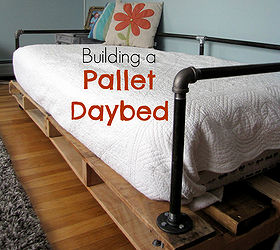 diy pallet daybed, bedroom ideas, diy, how to, painted furniture, pallet, repurposing upcycling
