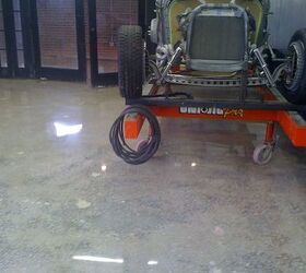 featured photos, Fullers Hot Rods got a polished floor in their new wing Grinding this warehouse space revealed many colors and variations The owner is the host of 2 Guys Garage on the Speed Channel Network This is an unstained natural floor