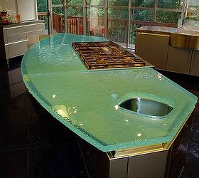 fusion glass, countertops, kitchen design, kitchen island