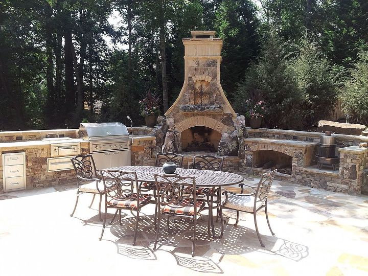 outdoor retreats, landscape, outdoor living, pool designs, Cook centers can be integrated into or with other landscape elements or simply stand alone
