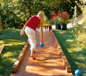 backyard retreats, This would be so easy A bowling area for the whole family to enjoy