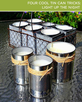 four cool tin can tricks, crafts, decoupage, repurposing upcycling, Light Up the Night Candles are cool they give off light and all that but do you know what s even better Candles that light up the night and keep bugs at bay