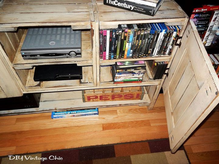 diy rustic tv stand, painted furniture, repurposing upcycling, rustic furniture, woodworking projects