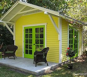 sunny artist studio shed, home improvement, outdoor living, The exterior finished