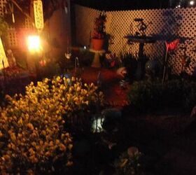 night time in the garden and patio, outdoor living, The Back Yard at Night