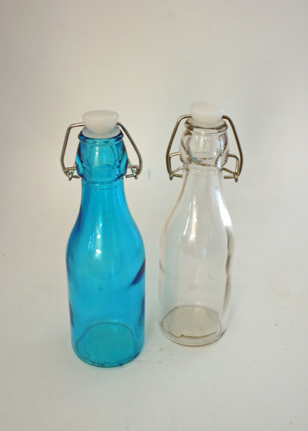 beautiful bottles for cleaning w chalkboard labels, chalkboard paint, cleaning tips, crafts, These are the two beautiful bottles that I found with a secure top They hold so may possibilities