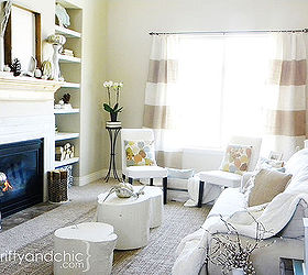 neutral fall living room and mantel, living room ideas, seasonal holiday decor