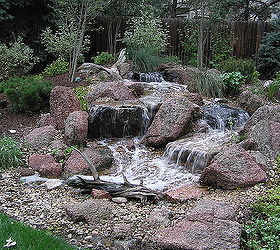 tis a privilege to live in colorado, outdoor living, ponds water features, A little bit of the Rocky Mountains was transformed into a pondless water feature in this Arvada CO backyard