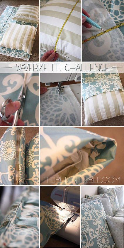 waverize it the easy diy pillow cover, reupholster