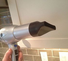 easily remove silicone caulk without chemicals, home maintenance repairs, Always ask your wife or girlfriend for permission before using their hair dryer for DIY projects
