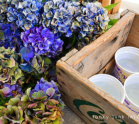 how to dry and create cool projects with hydrangeas, chalkboard paint, crafts, flowers, gardening, hydrangea, seasonal holiday decor, wreaths, And here s the secret Set your blooms in water and leave them be until the water is evaporated The flowers will then be dried out The water keeps the petals in their original shape