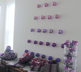 ornament wall tree, seasonal holiday d cor, I love the ombre effect of the ornaments