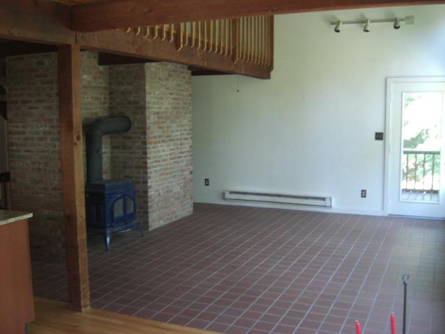 complete home renovation, dining room ideas, kitchen backsplash, kitchen cabinets, kitchen design, kitchen island, living room ideas, current dinning area looking into living room door in corner will lead to new dining room Removed the concrete floor and added new bamboo hardwood throughout entire home