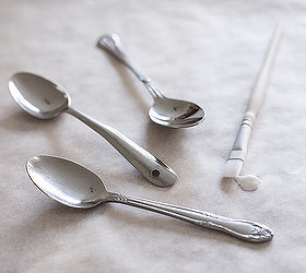 how to spruce up mis matched utensils and create a lovely place setting, repurposing upcycling, Misfit spoons about to be upcycled