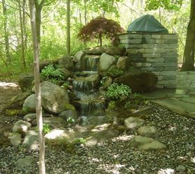 pondless waterfalls rochester ny design, landscape, ponds water features, Pondless Waterfalls Water Feature Display at Weckesser Brick by Acorn Landscaping Certified Aquascape Contractors of Rochester NY