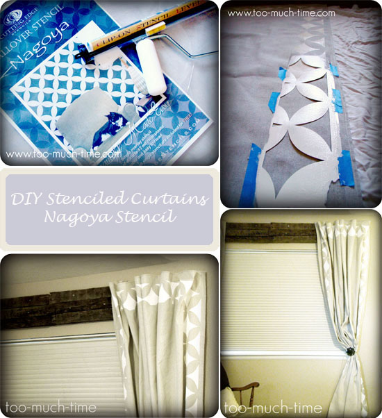 diy moroccan stenciled curtains, crafts, painting, reupholster, window treatments, Nagoya Allover stenciled curtains