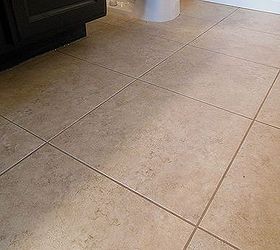 grouted vinyl tile, bathroom ideas, flooring, tile flooring, tiling, Phase 1 of our bathroom renovation complete