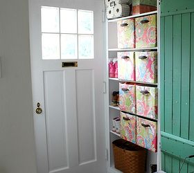 entry cabinets from horrible to adorable, foyer, shelving ideas, storage ideas, Finished cabinets