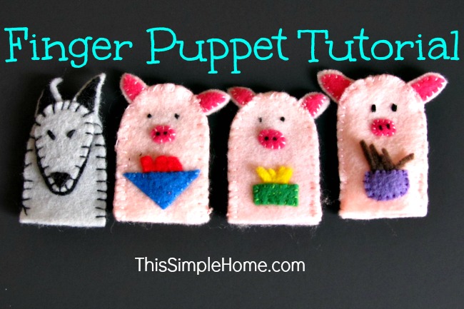 3 little pigs finger puppets tutorial tips, crafts