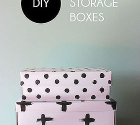 diy painted storage boxes, crafts, storage ideas
