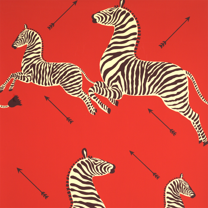 wallpaper a classic choice, home decor, wall decor, Scalamandr Zebras in Masai Red