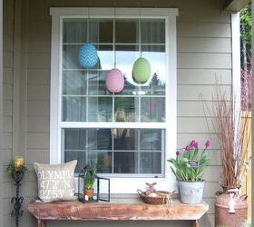 easter front porch, curb appeal, easter decorations, porches, seasonal holiday decor, Easter Porch