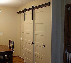 new pantry build with sliding barn style doors budgetupgrade, closet, doors, home decor, kitchen design
