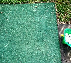 diy backyard golf green my dad s gift to himself for father s day, The 4 x4 chipping mat